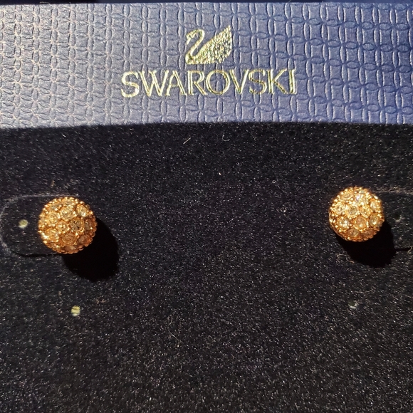 Rose Gold Stud Earrings - Picture 2 of 5